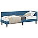 Cornice del letto ad angolo Blu 80 x 200 cm Velluto - Foto miniatura 3