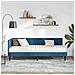 Cornice del letto ad angolo Blu 80 x 200 cm Velluto - Foto miniatura 5
