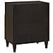 Comodino Nero e Oro 50 x 33 x 60 cm legno massello di mango - Foto miniatura 5