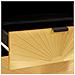 Comodino Nero e Oro 50 x 33 x 60 cm legno massello di mango - Foto miniatura 7