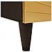 Comodino Nero e Oro 50 x 33 x 60 cm legno massello di mango - Foto miniatura 8