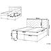 Divano Letto Con Contenitore Tessuto Esquire 180 X 200 Cm Bianco Sporco - Foto miniatura 7