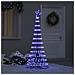 Albero di Natale LED con 230 LED Blu 71 x 71 x 184.5 cm Metallo - Foto miniatura 2