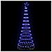 Albero di Natale LED con 230 LED Blu 71 x 71 x 184.5 cm Metallo - Foto miniatura 4