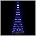 Albero di Natale LED con 230 LED Blu 71 x 71 x 184.5 cm Metallo - Foto miniatura 5