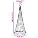 Albero di Natale LED con 230 LED Blu 71 x 71 x 184.5 cm Metallo - Foto miniatura 8