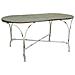 Tavolino In Metallo 120,5x65x52h Cm Grigio - Foto miniatura 1