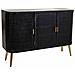 Credenza In Legno Laccato Nero E Griglia 118x37x80h - Foto miniatura 1