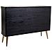 Credenza In Legno Laccato Nero E Griglia 118x37x80h - Foto miniatura 5