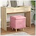 Pouf contenitore con cuscino Rosa 40 x 40 x 45 cm Velluto - Foto miniatura 2