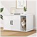 Casa per Gatti Bianco Lucido 85 x 55 x 50 cm Legno multistrato - Foto miniatura 2