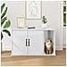 Casa per Gatti Bianco Lucido 85 x 55 x 50 cm Legno multistrato - Foto miniatura 4