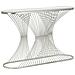 Console Stripe Argento In Ferro E Marmo 120x35x79 Cm - Foto miniatura 1