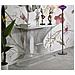 Console Stripe Argento In Ferro E Marmo 120x35x79 Cm - Foto miniatura 6