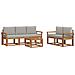 Set di divani da esterno 6 pcs Grigio Naturale e Chiaro - Foto miniatura 1