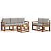 Set di divani da esterno 6 pcs Grigio Naturale e Chiaro - Foto miniatura 3