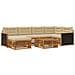 Set di divani da esterno con cuscino 7 pcs Naturale e Beige - Foto miniatura 1