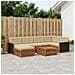 Set di divani da esterno con cuscino 7 pcs Naturale e Beige - Foto miniatura 2