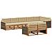 Set di divani da esterno con cuscino 8 pcs Naturale e Beige - Foto miniatura 1