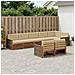 Set di divani da esterno con cuscino 8 pcs Naturale e Beige - Foto miniatura 2