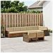 Set di divani da esterno con cuscino 8 pcs Naturale e Beige - Foto miniatura 3