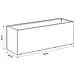 Vaso da giardino 2 pz Nero 40 x 20 x 20 cm - Foto miniatura 8