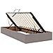 Letto con contenitore LED e materasso Tortora 180 x 200 cm - Foto miniatura 6