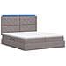 Letto con contenitore LED e materasso Tortora 180 x 200 cm - Foto miniatura 9