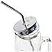 Set di 4 cannucce + spazzolino, acciaio inox, 21,5 cm - Foto miniatura 3