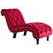 Poltrona Relax Rossa In Velluto - Foto miniatura 2