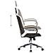 Sedia Girevole Con Poggiatesta Bianca Similpelle Legno Curvato - Foto miniatura 2