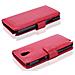 Custodia Compatibile Con Samsung Galaxy Note 3 Neo In Rosso Cremisi - Coperchio Protettivo Con Chiusura Magnetica E 3 Slot Per Carte - Foto miniatura 5