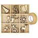 Scatola Di 27 Mini Decorazioni Natalizie Di Legno + Washi Tape Dorato 5 M - Foto miniatura 2