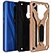 Cover Xiaomi Redmi 8 / 8a Protezione Doppia Antishock Funzione Supporto Rosa Gold - Foto miniatura 3