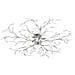 Lampadario Foglie E Bracci In Cristallo Acrilico 5 E14 Bianco - Foto miniatura 2