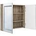 Armadietto Bagno con Specchio e LED Bianco e Rovere 80x12x68 cm - Foto miniatura 5