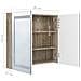 Armadietto Bagno con Specchio e LED Bianco e Rovere 80x12x68 cm - Foto miniatura 8