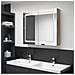 Armadietto Bagno con Specchio e LED Bianco e Rovere 80x12x68 cm - Foto miniatura 1