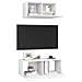 Set Mobili Porta TV 2 pz Bianco in Legno Multistrato - Foto miniatura 5