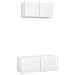 Set Mobili Porta TV 2 pz Bianco in Legno Multistrato - Foto miniatura 1