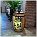 Botte In Legno Con Luci A Led, Armadietto Per Vino In Stile Retr? , Portabottiglie In Legno, Da 80 Cm Di Altezza, Elegante Decorazione Per Il Soggiorno, Tavolo E Portabottiglie (rovere)  - Foto miniatura 3