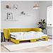 Divano Letto Con Letto Estraibile Giallo 80x200 Cm In Velluto - Foto miniatura 1