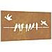 Decorazione Muro Da Giardino 105x55 Cm Uccello Acciaio Corten - Foto miniatura 2