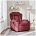 Poltrona Reclinabile In Tessuto Rosso Vino - Foto miniatura 1