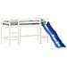Letto Soppalco Scivolo Bambini Bianco 90x200 Cm Massello Pino - Foto miniatura 3