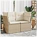 Divano Da Giardino Con Cuscini A 2 Posti Beige In Polyrattan - Foto miniatura 1