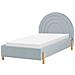 Letto Singolo Velluto Azzurro 90 X 200 Cm Anet - Foto miniatura 5