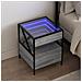 Comodino Con Led Infinity Grigio Sonoma 40x40x51 Cm - Foto miniatura 1