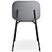Ocean Set Di 2 Sedie Da Pranzo In Plastica Grigia Con Gambe In Metallo Nero - Foto miniatura 5