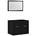 Set Mobili da Bagno 2 pz Rovere Nero in Legno Multistrato - Foto miniatura 1